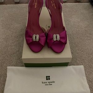 Kate spade heels with rhinestone accent.